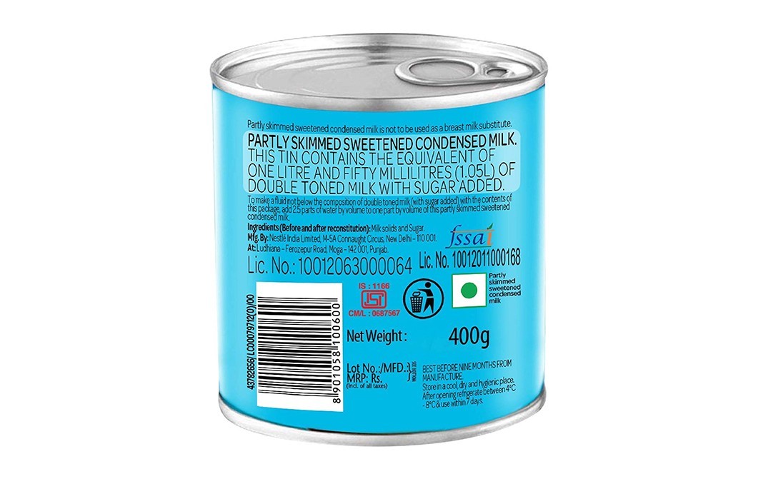 Nestle Milkmaid Sweetened Condensed Milk   Tin  400 grams